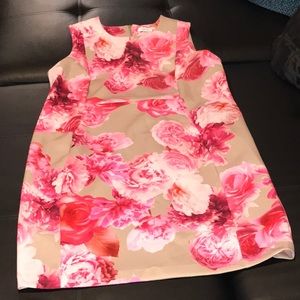 Calvin Klein Women’s Pink Floral Print Dress